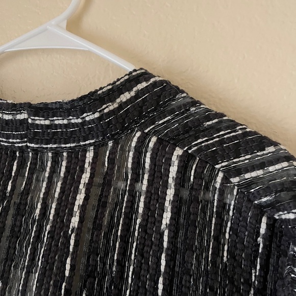 Eskandar Sloped Shoulder Deep V Neck Jacket 3/4 Sleeve Size 0 - Picture 11 of 11